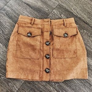 Brown Short Skirt